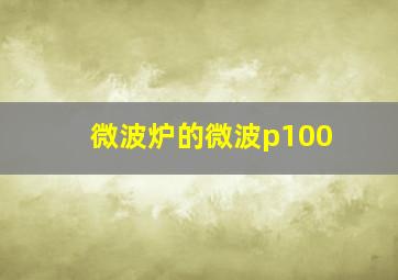 微波炉的微波p100