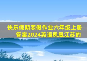 快乐假期寒假作业六年级上册答案2024英语凤凰江苏的