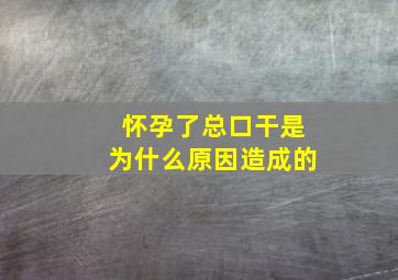 怀孕了总口干是为什么原因造成的