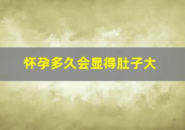 怀孕多久会显得肚子大