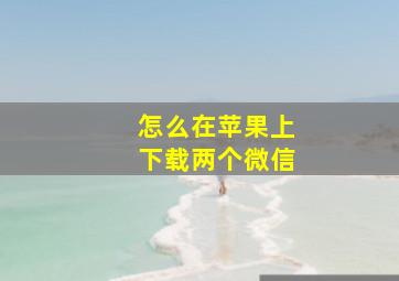 怎么在苹果上下载两个微信