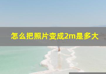 怎么把照片变成2m是多大