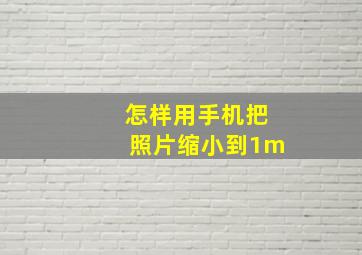 怎样用手机把照片缩小到1m