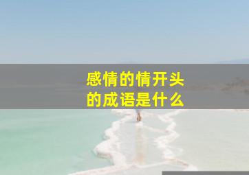 感情的情开头的成语是什么