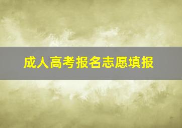 成人高考报名志愿填报