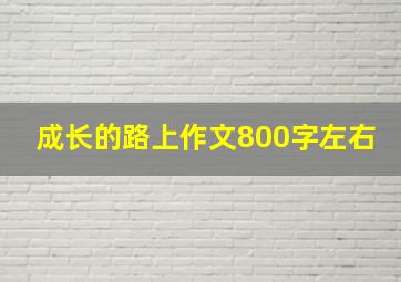 成长的路上作文800字左右