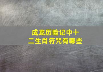 成龙历险记中十二生肖符咒有哪些