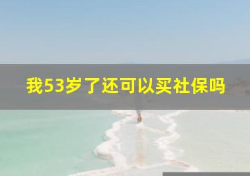 我53岁了还可以买社保吗