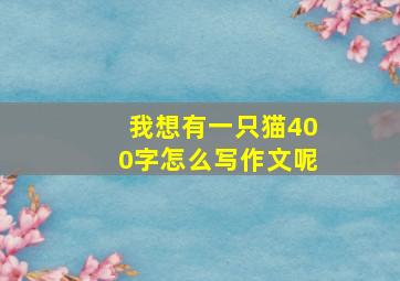 我想有一只猫400字怎么写作文呢