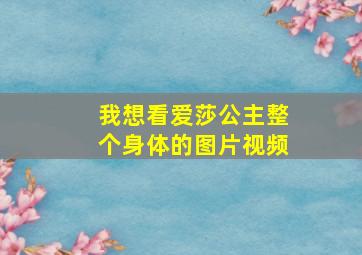 我想看爱莎公主整个身体的图片视频