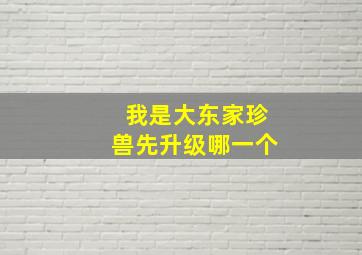 我是大东家珍兽先升级哪一个