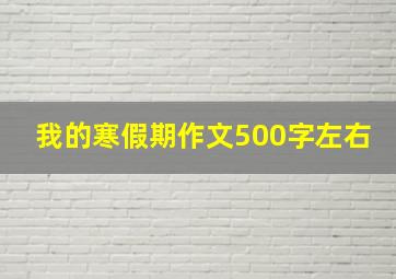 我的寒假期作文500字左右