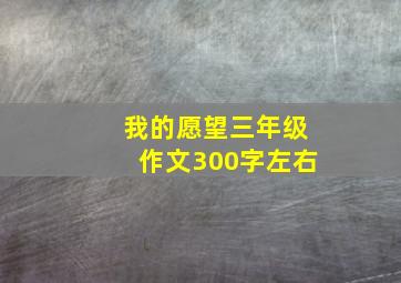 我的愿望三年级作文300字左右