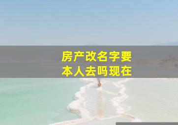 房产改名字要本人去吗现在