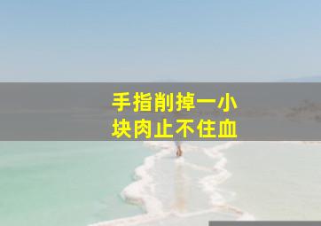 手指削掉一小块肉止不住血