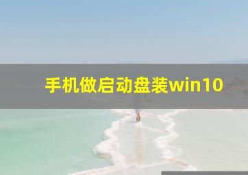 手机做启动盘装win10