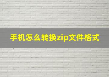 手机怎么转换zip文件格式