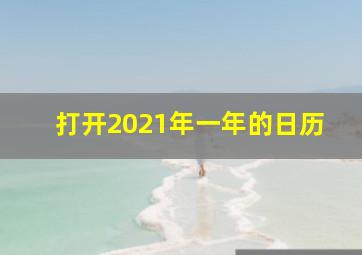 打开2021年一年的日历