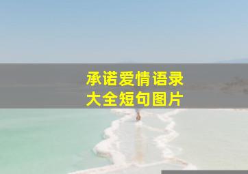 承诺爱情语录大全短句图片