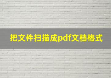 把文件扫描成pdf文档格式