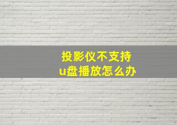 投影仪不支持u盘播放怎么办