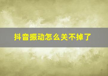 抖音振动怎么关不掉了