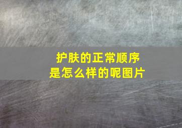 护肤的正常顺序是怎么样的呢图片