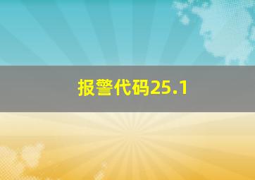 报警代码25.1