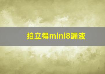 拍立得mini8漏液