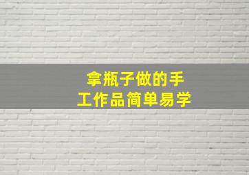 拿瓶子做的手工作品简单易学