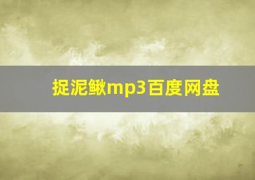 捉泥鳅mp3百度网盘