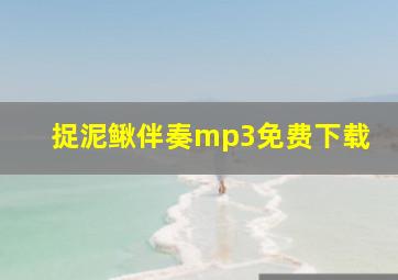 捉泥鳅伴奏mp3免费下载