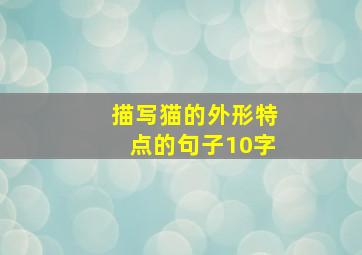 描写猫的外形特点的句子10字