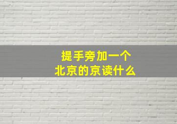 提手旁加一个北京的京读什么