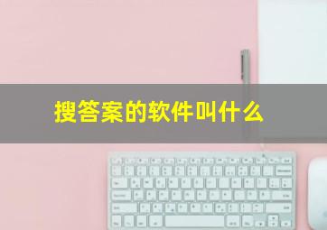 搜答案的软件叫什么