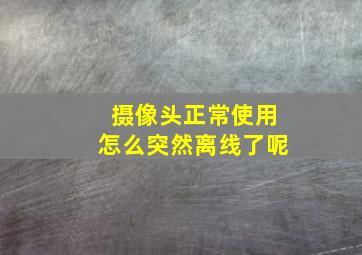 摄像头正常使用怎么突然离线了呢