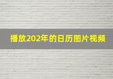 播放202年的日历图片视频