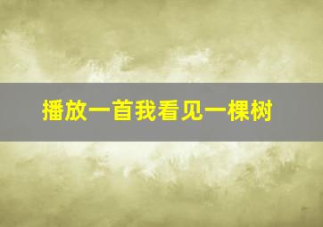 播放一首我看见一棵树