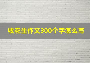 收花生作文300个字怎么写