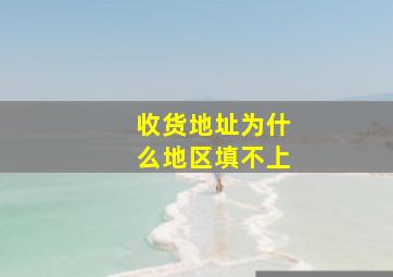 收货地址为什么地区填不上