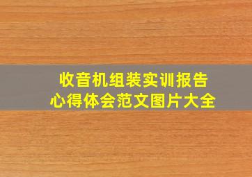 收音机组装实训报告心得体会范文图片大全