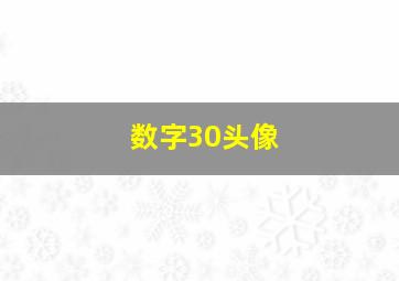 数字30头像