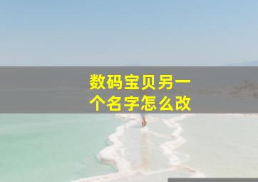 数码宝贝另一个名字怎么改