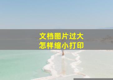 文档图片过大怎样缩小打印