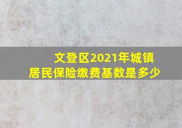 文登区2021年城镇居民保险缴费基数是多少