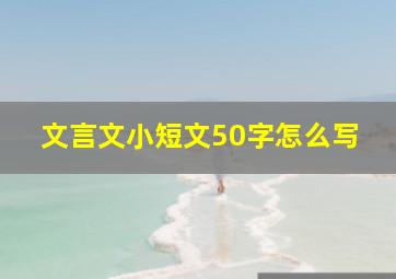 文言文小短文50字怎么写