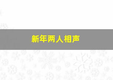 新年两人相声