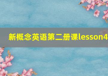 新概念英语第二册课lesson4