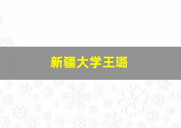 新疆大学王璐