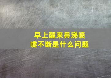 早上醒来鼻涕喷嚏不断是什么问题